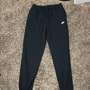 Nike Black Joggers with White Swoosh